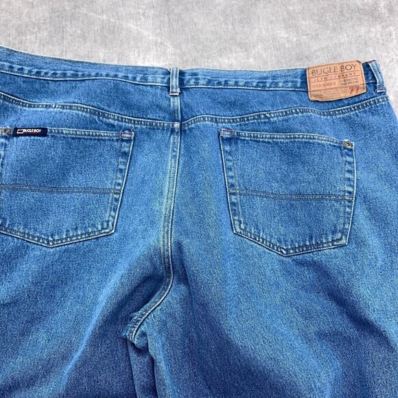 Bugle Boy Jeans Men‎ 47W x28L Blue Class A High Rise Wide Leg Relaxed VTG - Picture 10 of 12